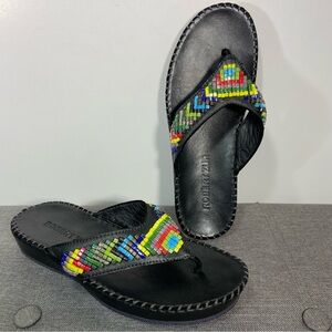 Robert Zur Beaded Leather Sandals- woman’s 8